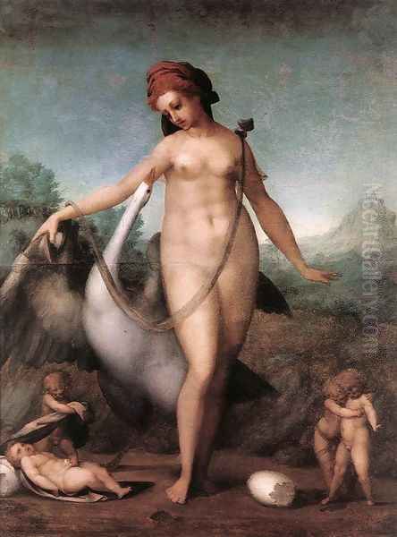 Leda and the Swan 1512-13 Oil Painting by (Jacopo Carucci) Pontormo