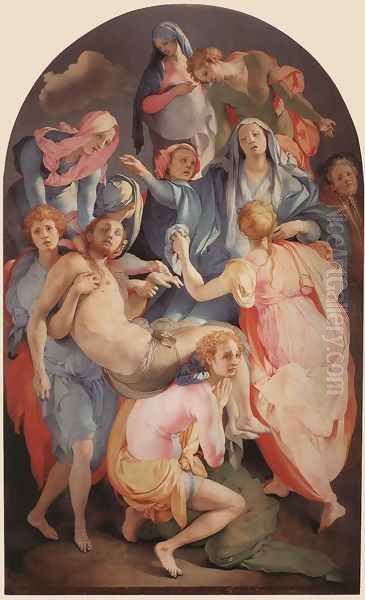 Deposition c. 1528 Oil Painting by (Jacopo Carucci) Pontormo