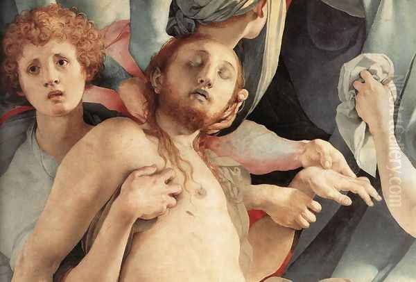 Deposition (detail-4) c. 1528 Oil Painting by (Jacopo Carucci) Pontormo