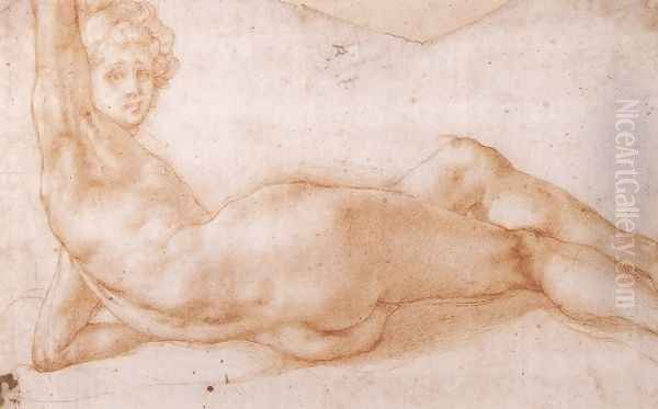 Hermaphrodite Figure 1538-43 Oil Painting by (Jacopo Carucci) Pontormo