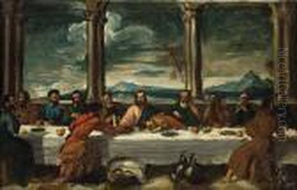 The Last Supper (after Paul Veronese) Oil Painting by Frederick Leighton