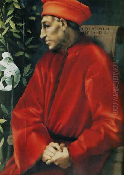 Cosimo de' Medici, the Elder 1520 Oil Painting by (Jacopo Carucci) Pontormo