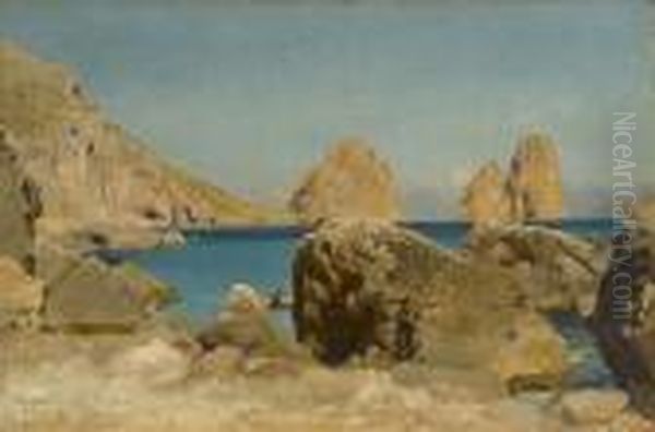 Rocks Of The Sirens, Capri Oil Painting by Frederick Leighton