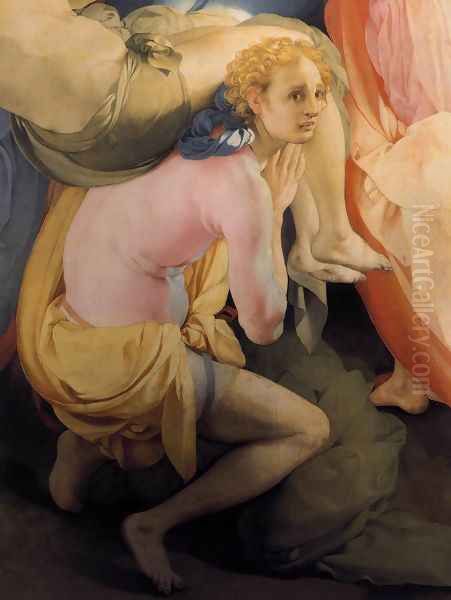 Deposition (detail-1) c. 1528 Oil Painting by (Jacopo Carucci) Pontormo