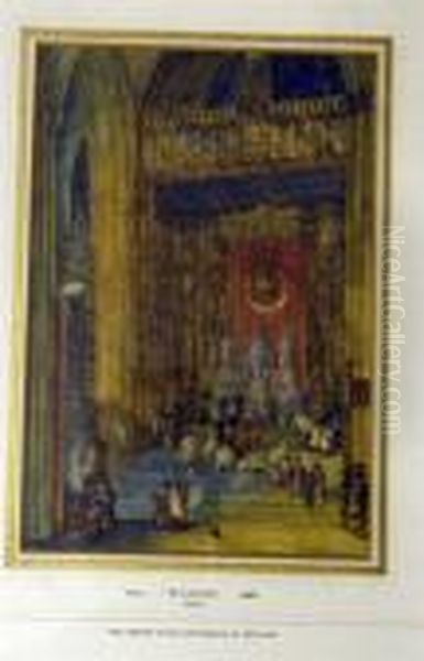 The Grandaltar, Cathedral Of Seville Oil Painting by William Leighton Leitch