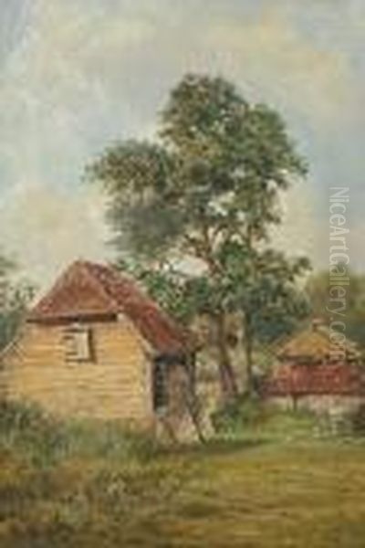 A View Of A Farm Oil Painting by William Leighton Leitch