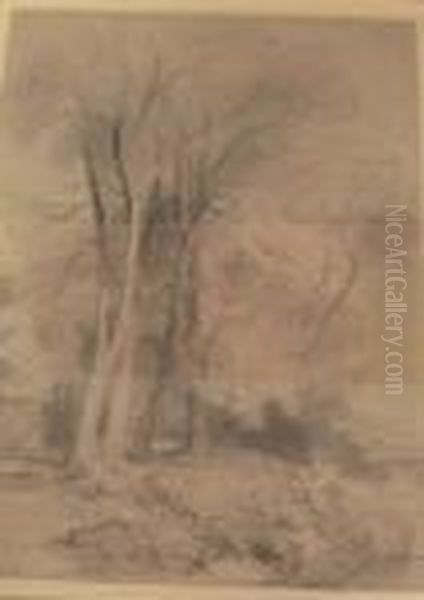 Woodland Landscape Oil Painting by William Leighton Leitch