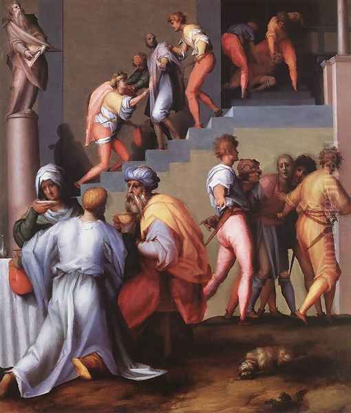 Punishment of the Baker 1515-18 Oil Painting by (Jacopo Carucci) Pontormo