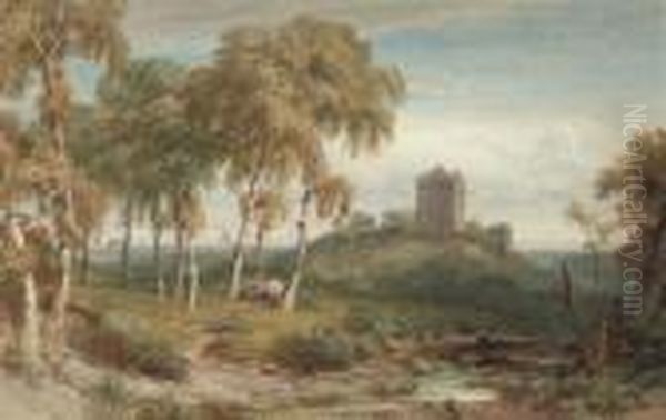 The Birks Of Invermay Oil Painting by William Leighton Leitch