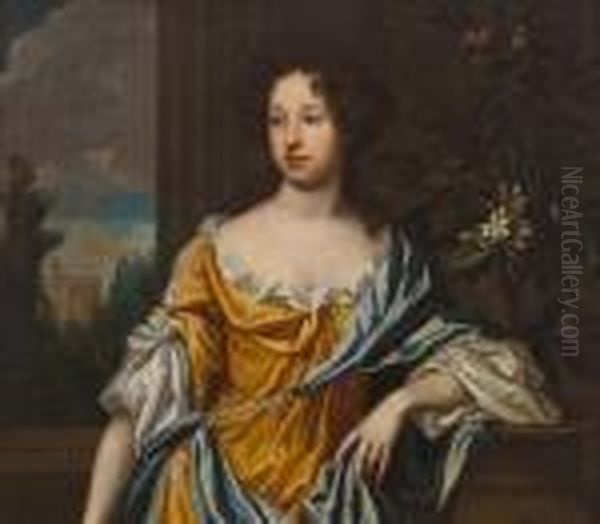 Dama Con Fiori Oil Painting by Sir Peter Lely