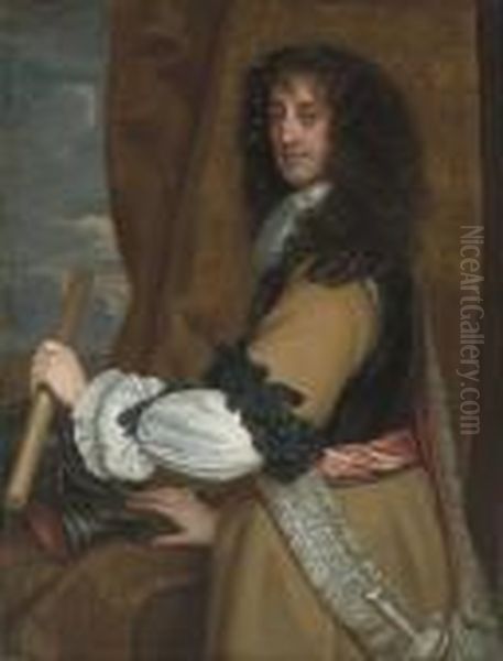 Portrait Of Prince Rupert Of The Rhine, Duke Of Cumberland Oil Painting by Sir Peter Lely