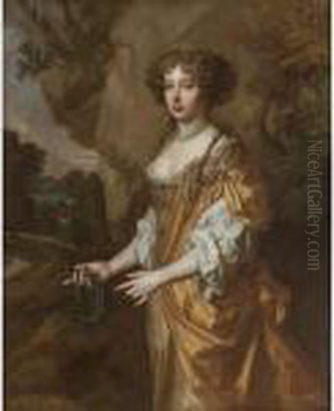 Portrait Of A Lady, Said To Be Nell Gwyn Oil Painting by Sir Peter Lely