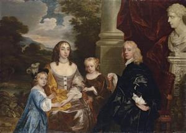 The Carnarvon Family Oil Painting by Sir Peter Lely