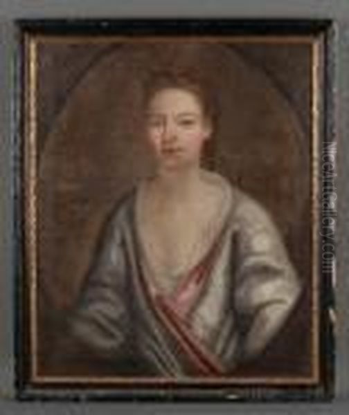 Lady In Silver Oil Painting by Sir Peter Lely