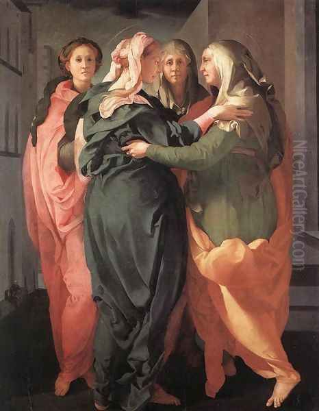 Visitation Oil Painting by (Jacopo Carucci) Pontormo