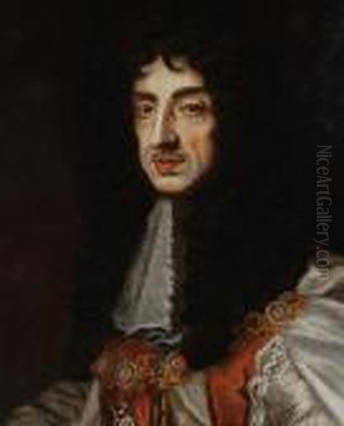 Portrait Of Charles Ii Oil Painting by Sir Peter Lely