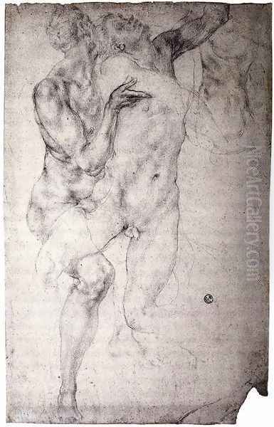 Two nudes Oil Painting by (Jacopo Carucci) Pontormo