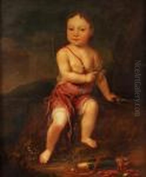 Portrait Of A Child Full Length Oil Painting by Sir Peter Lely