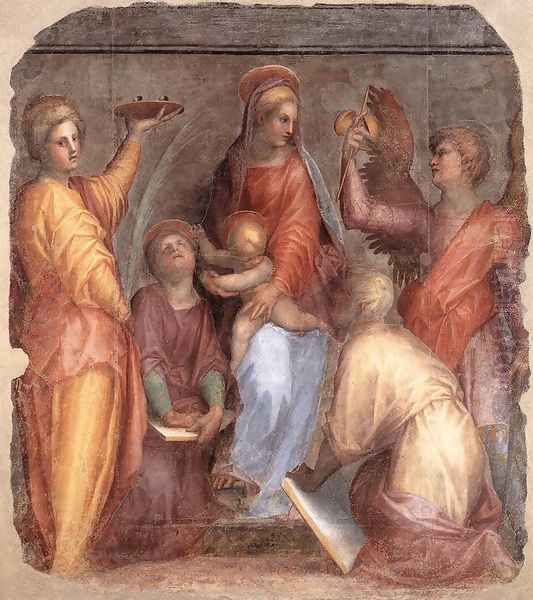 Sacra Conversazione 1514 Oil Painting by (Jacopo Carucci) Pontormo