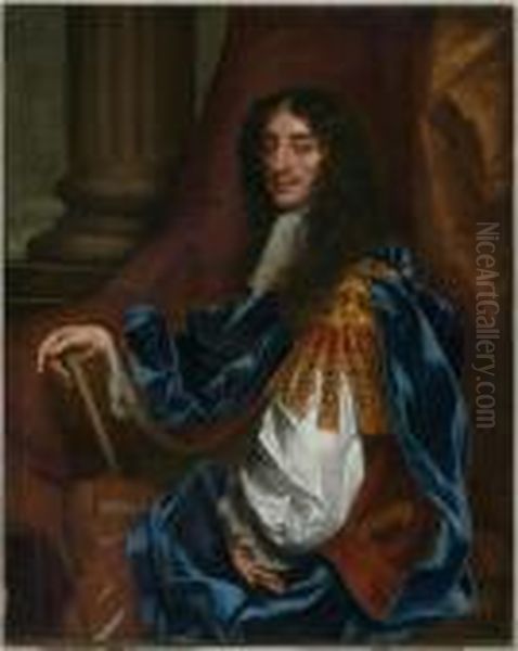 Portrait Of Charles Ii Oil Painting by Sir Peter Lely