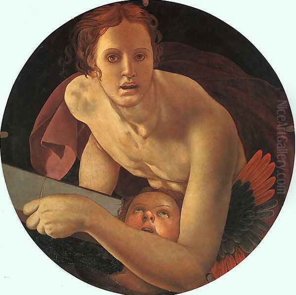 Saint Matthew 1527-28 Oil Painting by (Jacopo Carucci) Pontormo