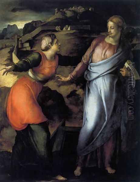 Noli Me Tangere 1530s Oil Painting by (Jacopo Carucci) Pontormo