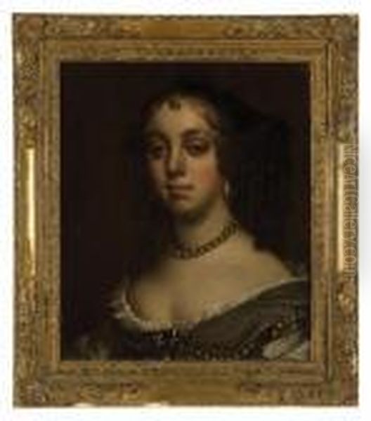 Portrait Of Catherine Of Braganza. Oil Painting by Sir Peter Lely