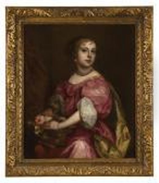 Portrait Of A Young Lady Oil Painting by Sir Peter Lely