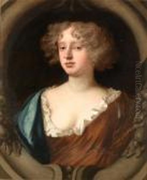 Portrait Of Jane Bickerton Oil Painting by Sir Peter Lely