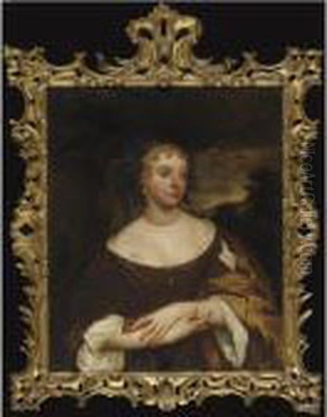 Portrait Of Alice Woodforde (nee Beale) Oil Painting by Sir Peter Lely