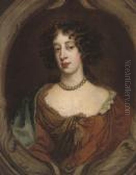 Portrait Of A Lady Traditionally Identified As Mary Of Modena, Duchess Of York Oil Painting by Sir Peter Lely