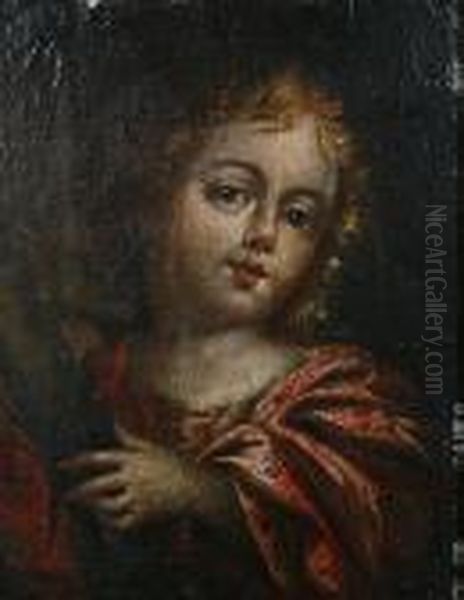 The Infant Christ Holding The Cross Oil Painting by Sir Peter Lely