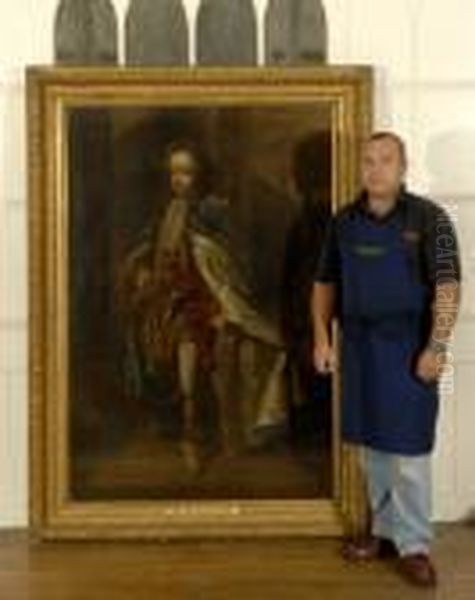 A Full Length Portrait Oil Painting by Sir Peter Lely