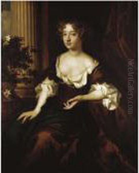 Portrait Of Nell Gwyn Oil Painting by Sir Peter Lely