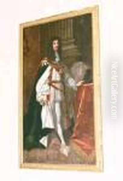 Full Length Portrait Of King Charles Ii Oil Painting by Sir Peter Lely