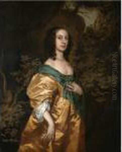 Portrait Of Elizabeth Harvey, Lady Finch (1627-1676) Oil Painting by Sir Peter Lely