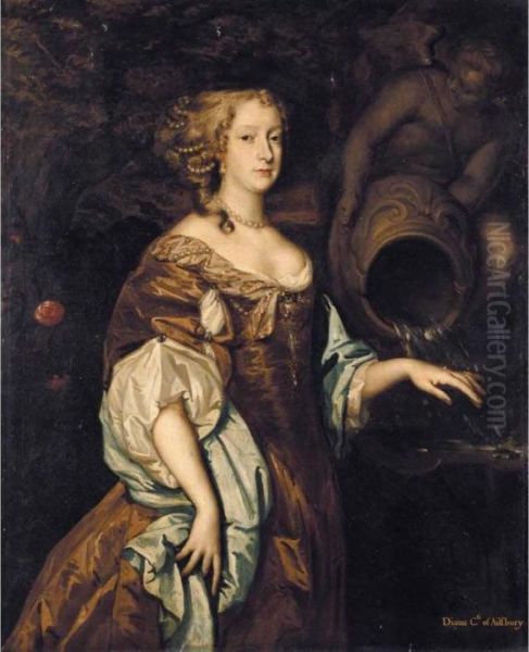 Portrait Of Diana, Countess Of Ailesbury Oil Painting by Sir Peter Lely