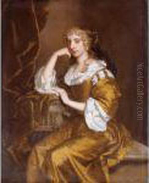 Portrait Of Mrs. Charles Bertie Oil Painting by Sir Peter Lely