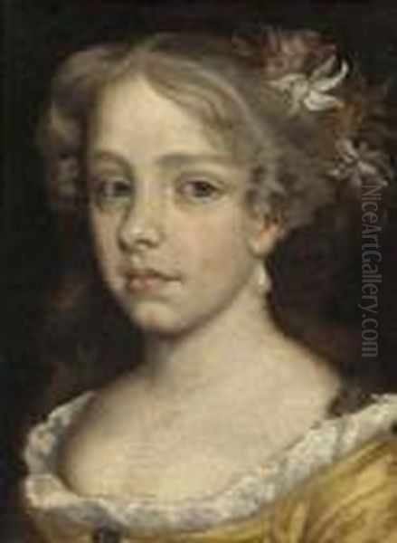 Portrait Of A Lady, Traditionally Identified As The Countess Of Halifax Oil Painting by Sir Peter Lely