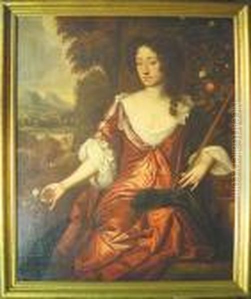 Portrait Of A Woman, Possibly From The House Of Orange Oil Painting by Sir Peter Lely