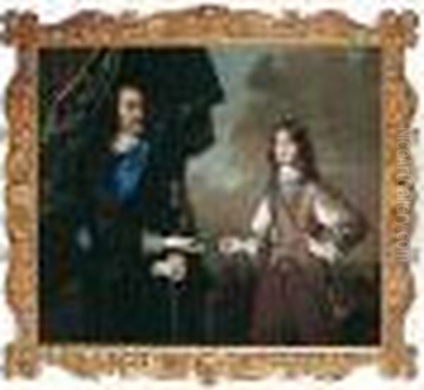 Portrait Of Charles I And The Duke Of York Oil Painting by Sir Peter Lely