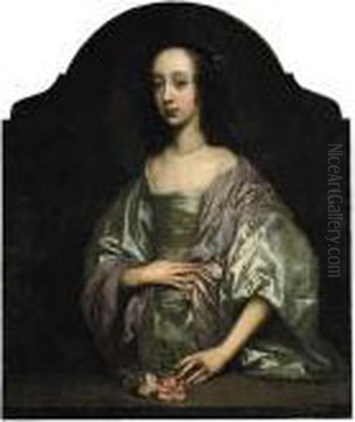 Portrait Of A Lady, Three-quarter-length Oil Painting by Sir Peter Lely