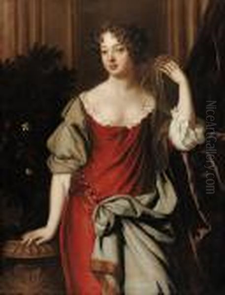 Portrait Of Louise De Kerouaille, Duchess Of Portsmouth Oil Painting by Sir Peter Lely