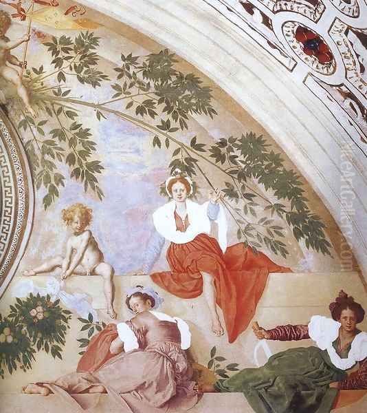 Vertumnus and Pomona (detail) 2 Oil Painting by (Jacopo Carucci) Pontormo