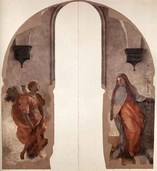 Annunciation Oil Painting by (Jacopo Carucci) Pontormo