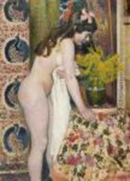 Nu Dans Un Interieur Oil Painting by Georges Lemmen