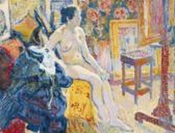 Nu A L'atelier Oil Painting by Georges Lemmen