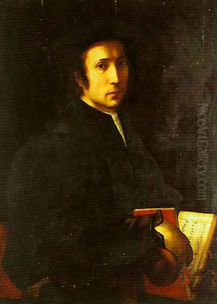 Portrait of a Musician Oil Painting by (Jacopo Carucci) Pontormo