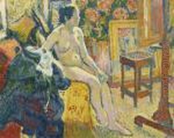 Nu A L'atelier Oil Painting by Georges Lemmen