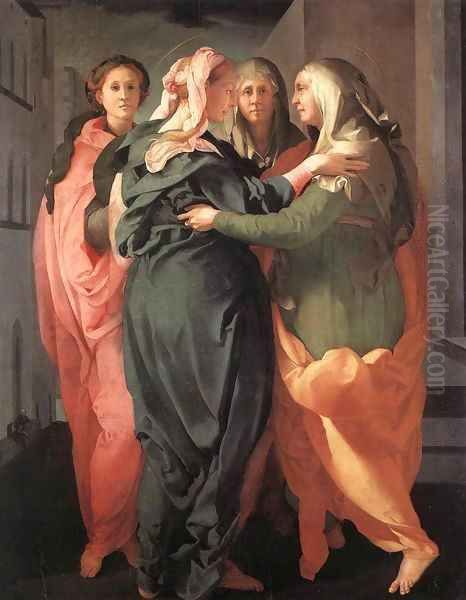 Visitation 3 Oil Painting by (Jacopo Carucci) Pontormo